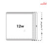 چراغ روکار مربعی 12 وات SMD پارس شعاع توس مدل آوش