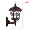 چراغ حیاطی دیواری شفق مدل پاسارگاد کد 8401