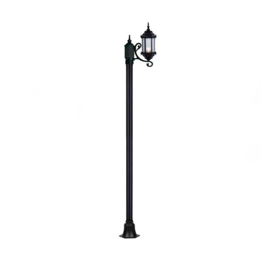 چراغ حیاطی ایستاده تک شاخه با طول 2.6 متر شفق مدل سورنا کد 2915