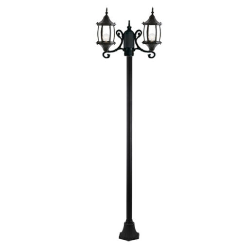 چراغ حیاطی ایستاده دو شاخه با طول 2.6 متر شفق مدل تینا کد 3619