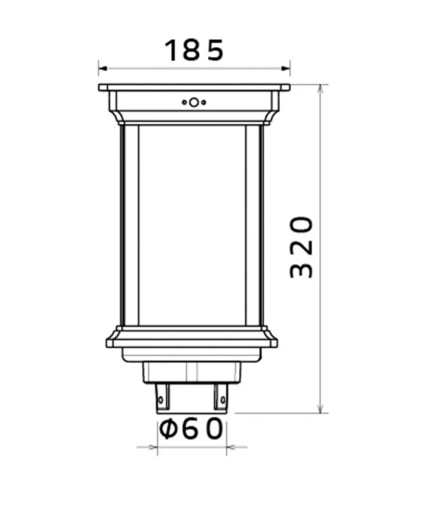 چراغ سرلوله حیاطی