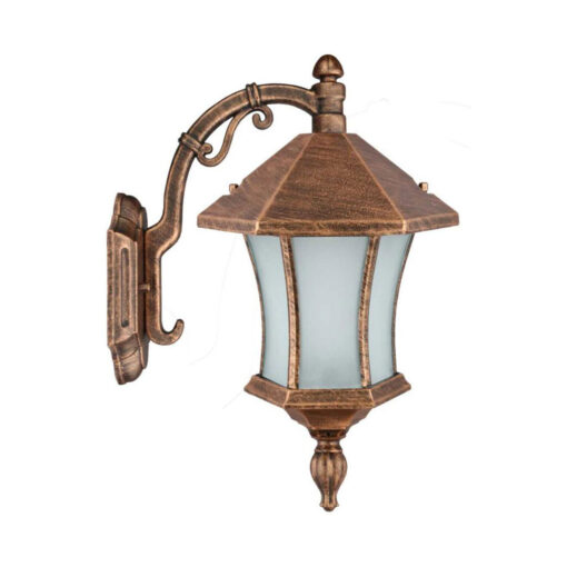 چراغ دیواری حیاطی و پارکی تکشیدفام مدل ویکتوریا کمرباریک کد 8201-15
