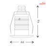 چراغ نقطه ای توکار 3.5 وات آرند مدل دانلایت لی مینی لبه دار