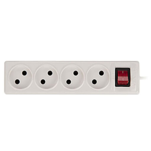 چهار راهی برق مستطیل بدون ارت تیراژه با کابل 1.8 متر