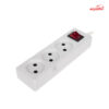 سه راهی برق مستطیل بدون ارت تیراژه با کابل 1.8 متر