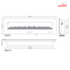شومینه برقی با قابلیت پخش صدا اچ بی HB-ID6838-180-Audio