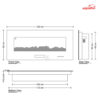 شومینه برقی با قابلیت پخش صدا اچ بی HB-ID6838-120-Audio