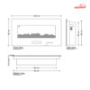 شومینه برقی با قابلیت پخش صدا اچ بی HB-ID6838-100-Audio