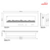 شومینه برقی با قابلیت پخش صدا اچ بی HB-ID6838-140-Audio
