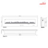 شومینه برقی اچ بی با قابلیت پخش صدا مدل HB-ID6838-200-Audio
