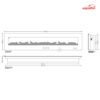 شومینه برقی مدرن با قابلیت پخش صدای اچ بی ID6838-250-Audio