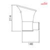 چراغ حیاطی دیواری شعاع مدل SH-1408