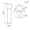 چراغ حیاطی و پارکی شعاع مدل SH-1406