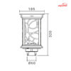 چراغ باغی و حیاطی سرلوله شعاع مدل SH-1703