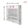 حشره کش برقی جذبی 2 در 20 وات بلند UV شهاب گستر مدل FUV2x20WB