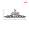 چراغ آویز لنزدار صنعتی 50 وات کاسه دار آذر طیف مدل بتا کد HLK50W