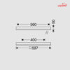 پنل LED روکار 33 وات 60×60 مازی نور مدل الگانس