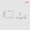پنل LED روکار 33 وات 60×60 مازی نور مدل الگانس