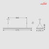 پنل LED روکار 49 وات 30×120 مازی نور مدل الگانس