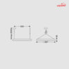 پنل LED روکار 49 وات 60×60 مازی نور مدل الگانس با دیفیوزر