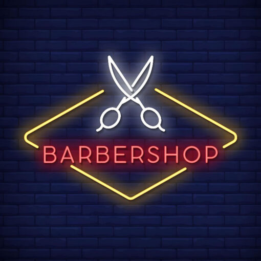 تابلو نئون طرح آرایشگاه