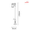 چراغ حیاطی ایستاده تک شاخه شب تاب مدل روناک کد SH-109310420