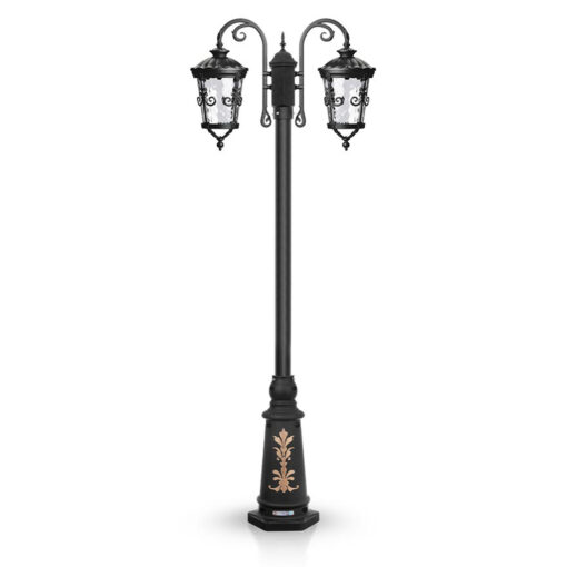 چراغ حیاطی ایستاده دو شاخه شب تاب مدل ماهنوس کد SH-106920720