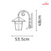 چراغ دیواری حیاطی شب تاب مدل آبنوس کد SH-105791220