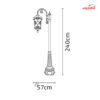 چراغ حیاطی ایستاده تک شاخه شب تاب مدل آروین کد SH-106711220