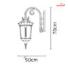 چراغ دیواری حیاطی شب تاب مدل پاسارگاد کد SH-106690220