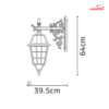 چراغ دیواری حیاطی شب تاب مدل ونیز کد SH-105591320