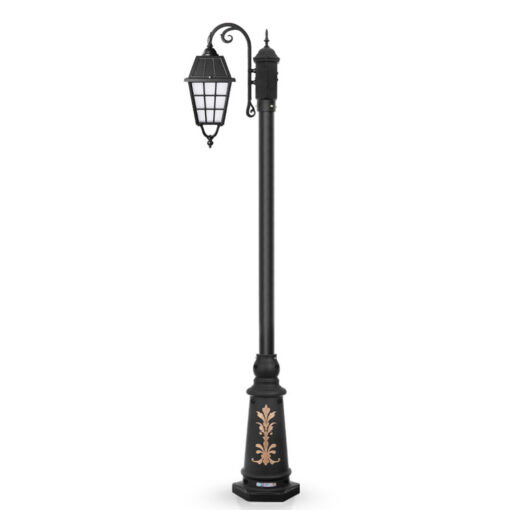 چراغ حیاطی ایستاده تک شاخه شب تاب مدل ونیز کد SH-105510720