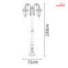 چراغ حیاطی ایستاده دو شاخه شب تاب مدل لاله کد SH-104420720