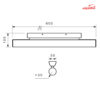 چراغ بالا آینه ای 18 وات شعاع مدل SH-1660-18W