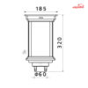 چراغ سرلوله حیاطی شعاع مدل SH-1603-Diamond