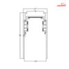 ریل مگنت روکار شعاع مدل SH-MPS-1M
