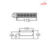 چراغ ریلی متحرک 6 وات مگنتی شعاع مدل SH-MGA6-2M
