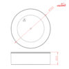 چراغ سقفی روکار 5 وات شعاع مدل SH-WG1617-5W