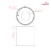 چراغ سقفی روکار 6 وات شعاع مدل SH-ML1006R-6W