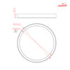 پنل سقفی روکار 42 وات شعاع مدل SH-ML10021-42W