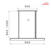 چراغ آویز مدرن 30 وات شعاع مدل SH-1890-30W