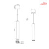 چراغ آویز 7 وات شعاع مدل SH-2205-7W