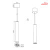 چراغ آویز 12 وات شعاع مدل SH-2205-12W