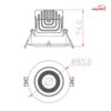 چراغ سقفی توکار 12 وات شعاع مدل SH-704-12W