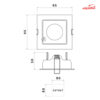 فریم چراغ سقفی توکار شعاع مدل SH-6201