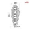 چراغ خیابانی 150 وات شعاع مدل SH-7350-150W
