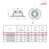 چراغ سقفی توکار 7 وات SMD تولید نور مدل سان لایت کد TLR71SD007