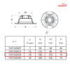 چراغ سقفی توکار 18 وات SMD تولید نور مدل سان لایت کد TLR71SD018