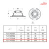 چراغ سقفی توکار 30 وات SMD تولید نور مدل سان لایت کد TLR71SD030