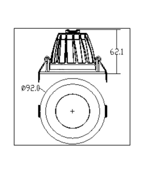 چراغ سقفی توکار